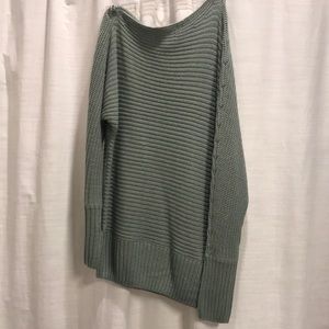 Sea foam, one shoulder sweater
